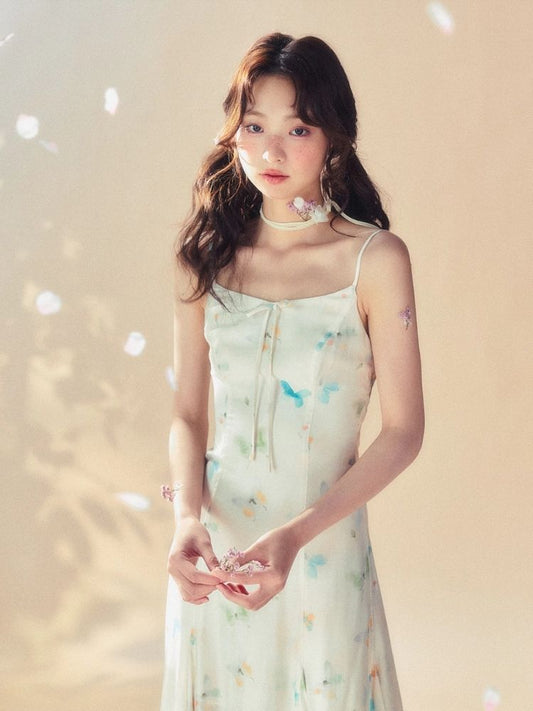 French draped large hemline halter dress【s0000007513】