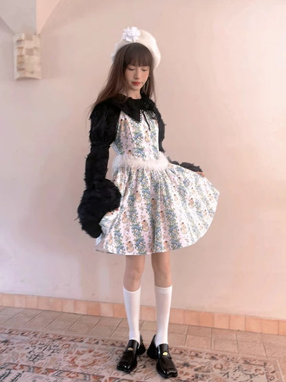 Loose Vintage Lace Bubble Long Sleeve Shirt【s0000004901】