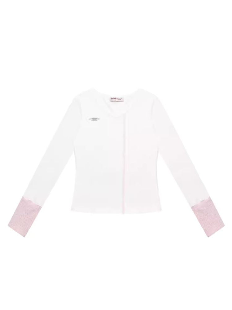 V-neck Long-sleeved blouse【s0000006170】