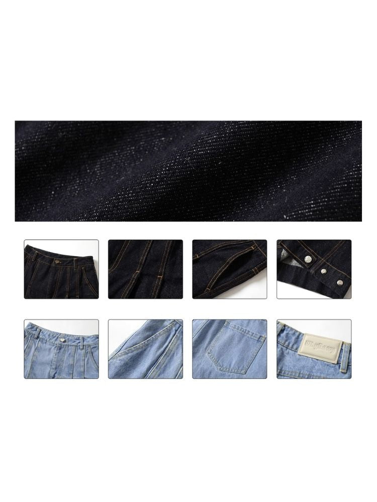 Versatile casual loose-fitting denim pants【s0000007059】