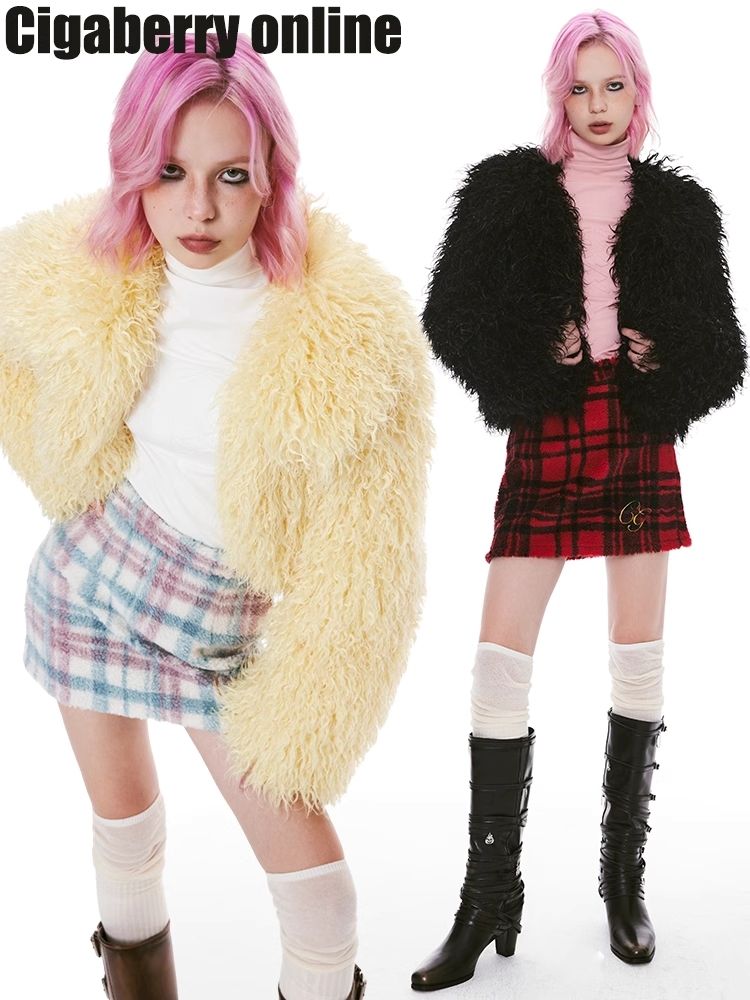 Shaker Color Plaid Red Plaid Half Skirt【s0000004964】