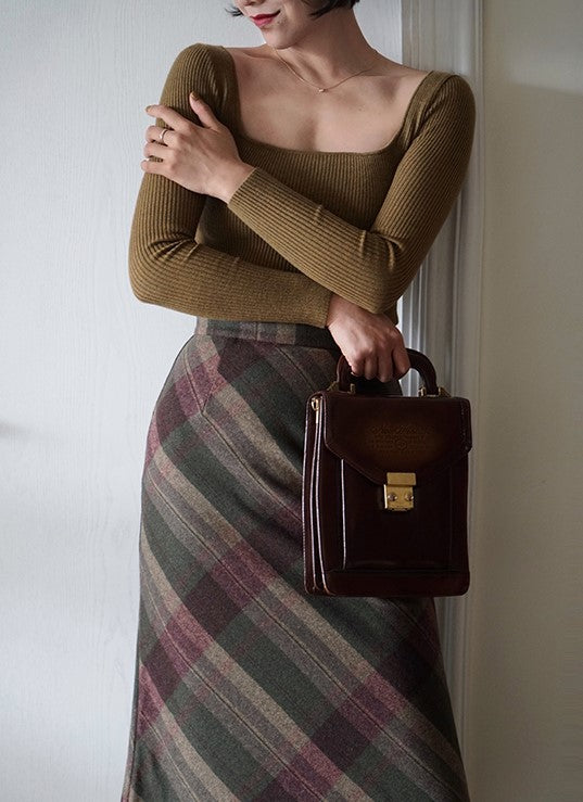 British plaid elegant skirt