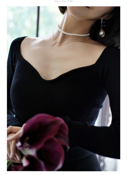 elegant lady slim knit