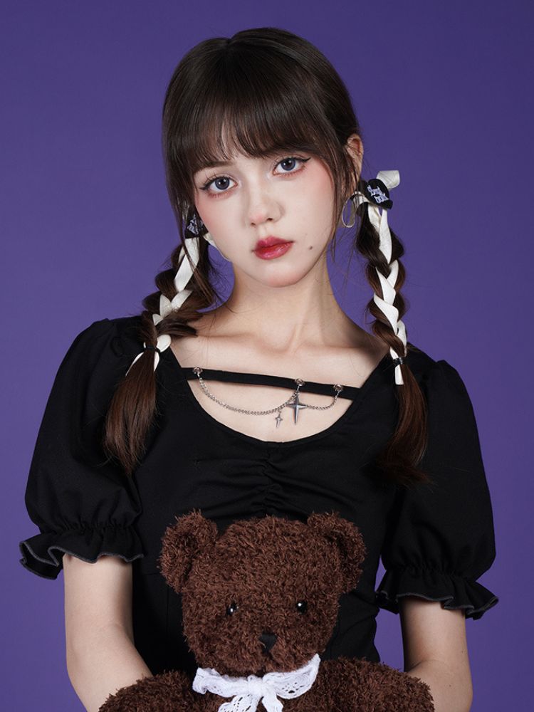 Ballet Style Heart Long Ribbon Hair Tie【s0000002043】