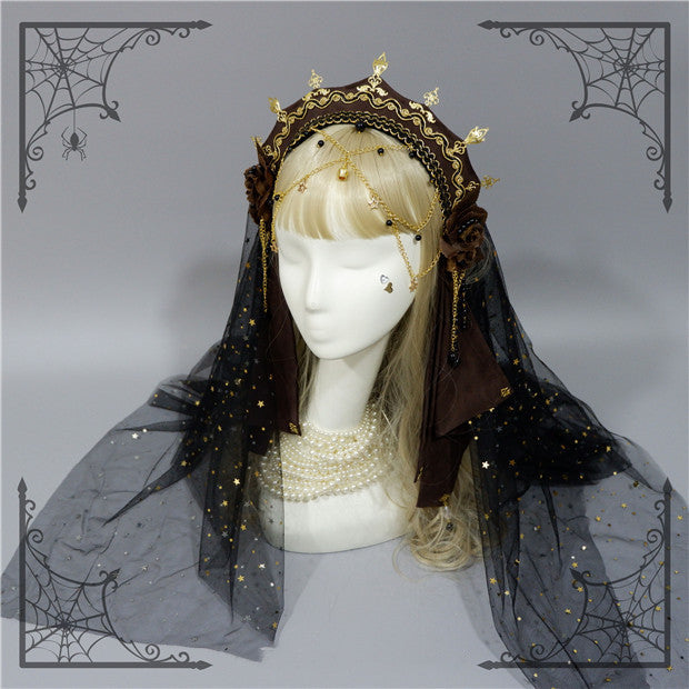 Foxcherry-Palace Retro Gorgeous Lolita headdress Multicolors