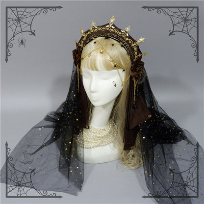 Foxcherry-Palace Retro Gorgeous Lolita headdress Multicolors