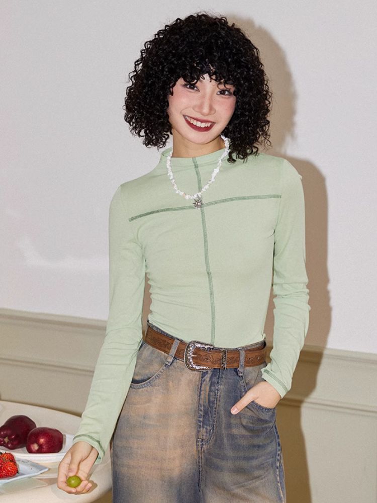 Stitching High Neck Inner T-Shirt【s0000007120】