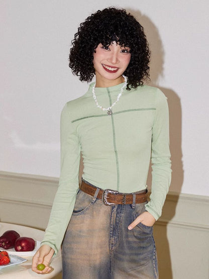 Stitching High Neck Inner T-Shirt【s0000007120】