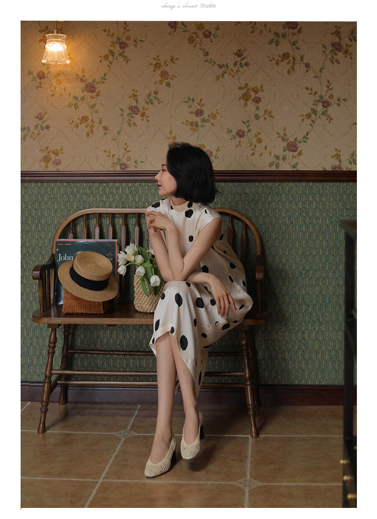 Countess Polka Dot Ecru Dress