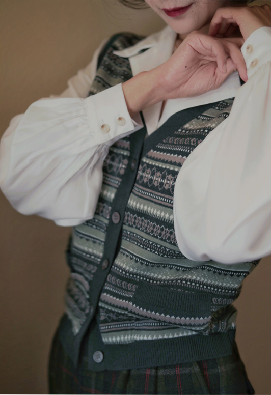 nordic knit vest