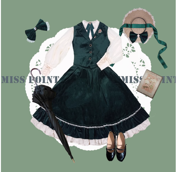 Miss Point - Rose Doll - Elegant Lolita Skirt High Waist Fishbone SK