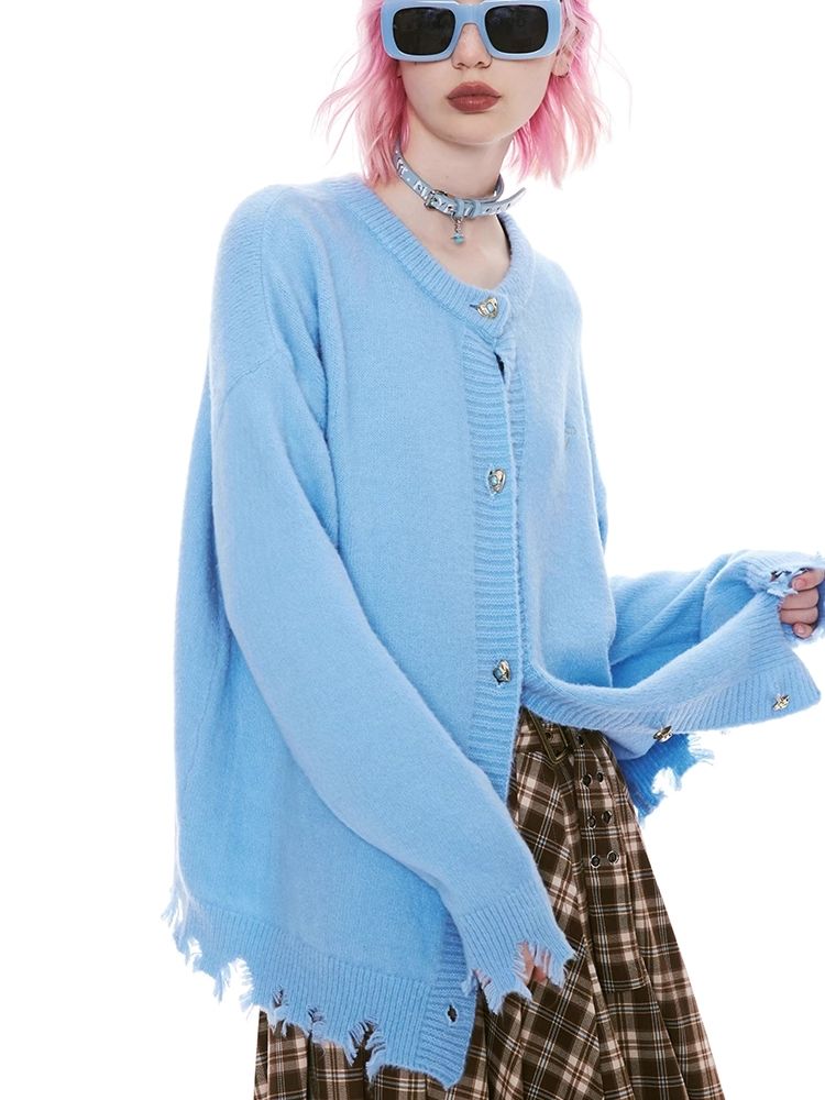 Tassel Broken Sweater Cardigan Jacket【s0000004975】