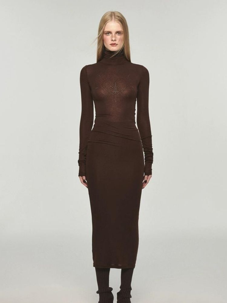 High neck slim fit inner dress【s0000004130】