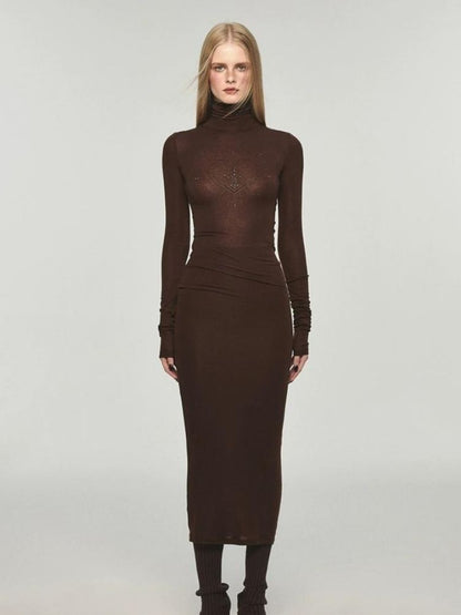 High neck slim fit inner dress【s0000004130】