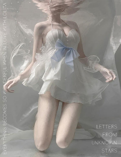 Letters from Unknown Star - Mermaid of the Sea Moon - Lolita Inspired Swimsuit in Two-piece and One-piece
