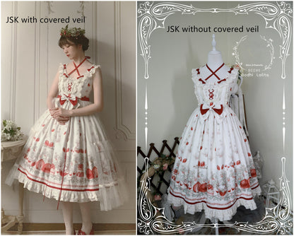 Bodhi Lolita - Strawberry Fruit Tea SP - Apricot Sweet Lolita Jumper Dress