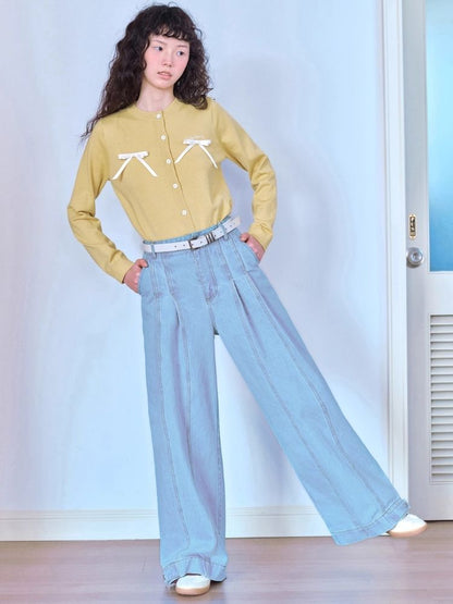 Versatile casual loose-fitting denim pants【s0000007059】