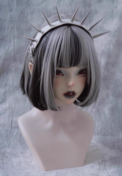 Strange Sugar - Punk Gothic Lolita KC Faux Leather Rivet Hair Accessories