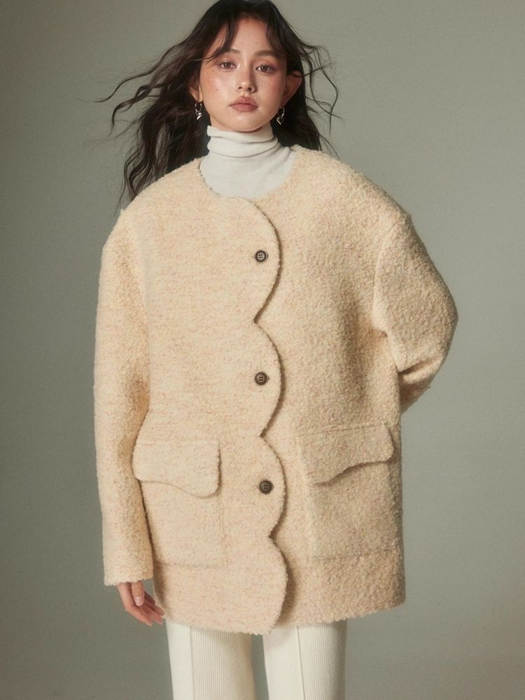 Drop Shoulder Cloudy Beige Coat【s0000004876】