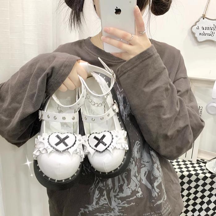 Beauty Bunny - Sweet Academy - Gothic Lolita Shoes Thick Sole Y2K Lolita Shoes