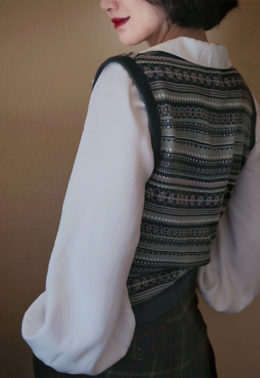 nordic knit vest