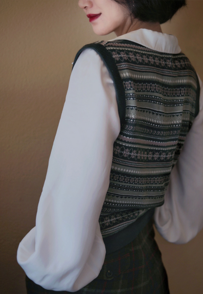 nordic knit vest