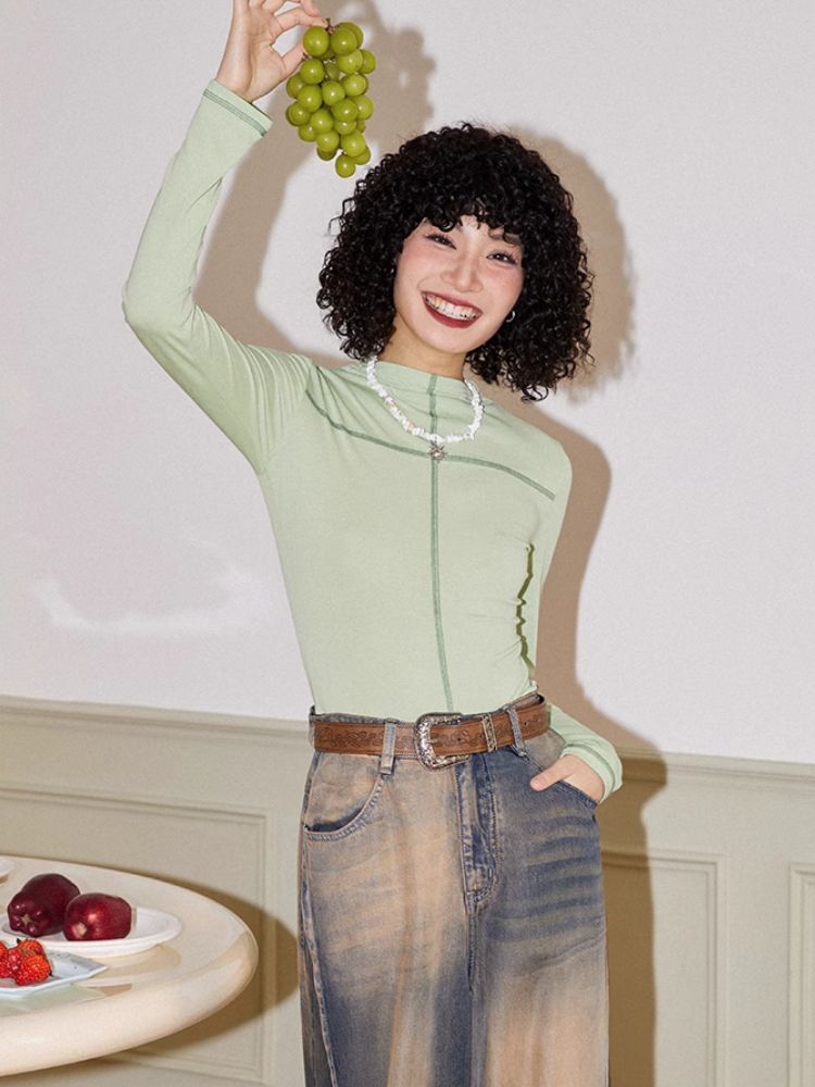 Stitching High Neck Inner T-Shirt【s0000007120】