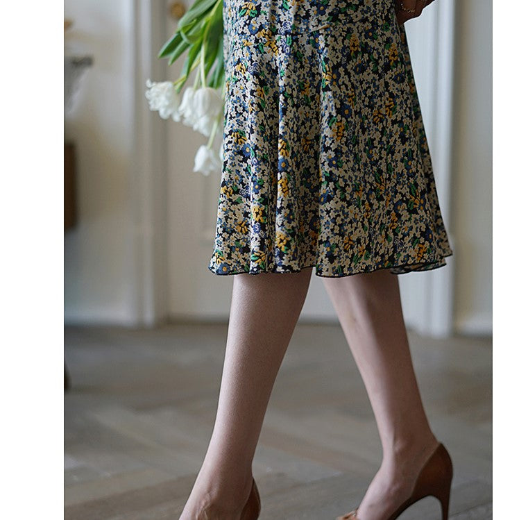 Vintage skirt dripping with flower drops