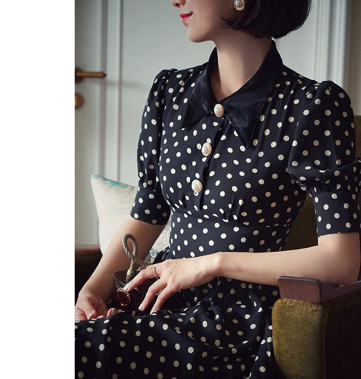 retro polka dot dress