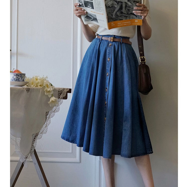 Countess retro denim skirt