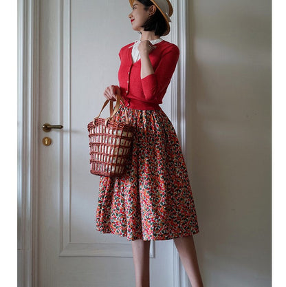 Brooklyn Sweetheart Floral Vintage Skirt