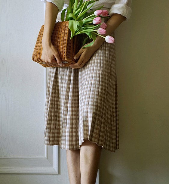 retro plaid skirt