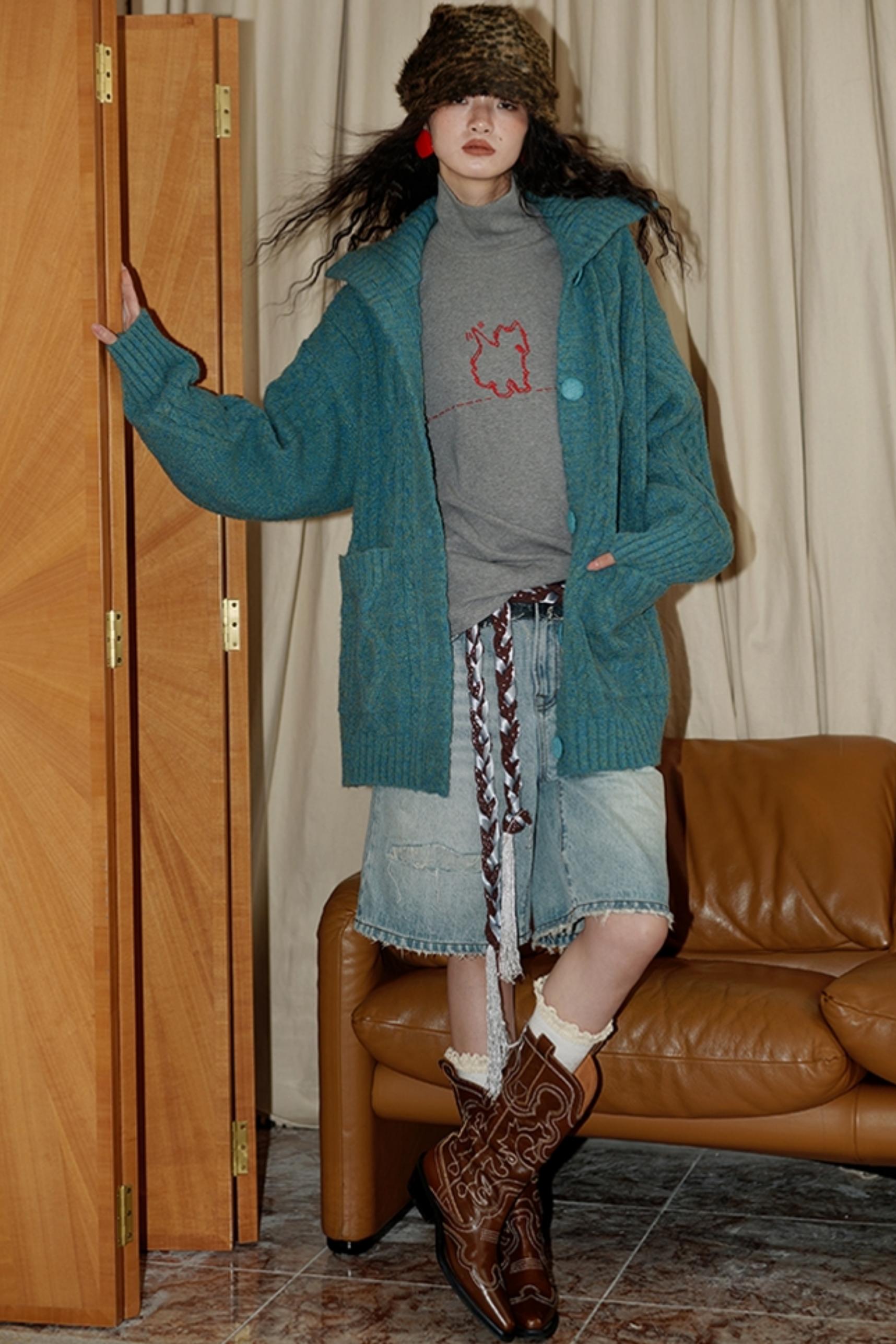 Casual Puppy Design Crewneck Top