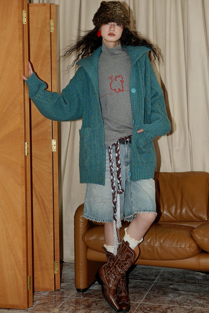 Casual Puppy Design Crewneck Top