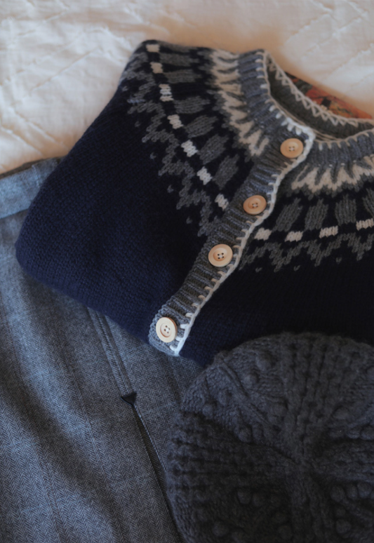 nordic pattern cardigan