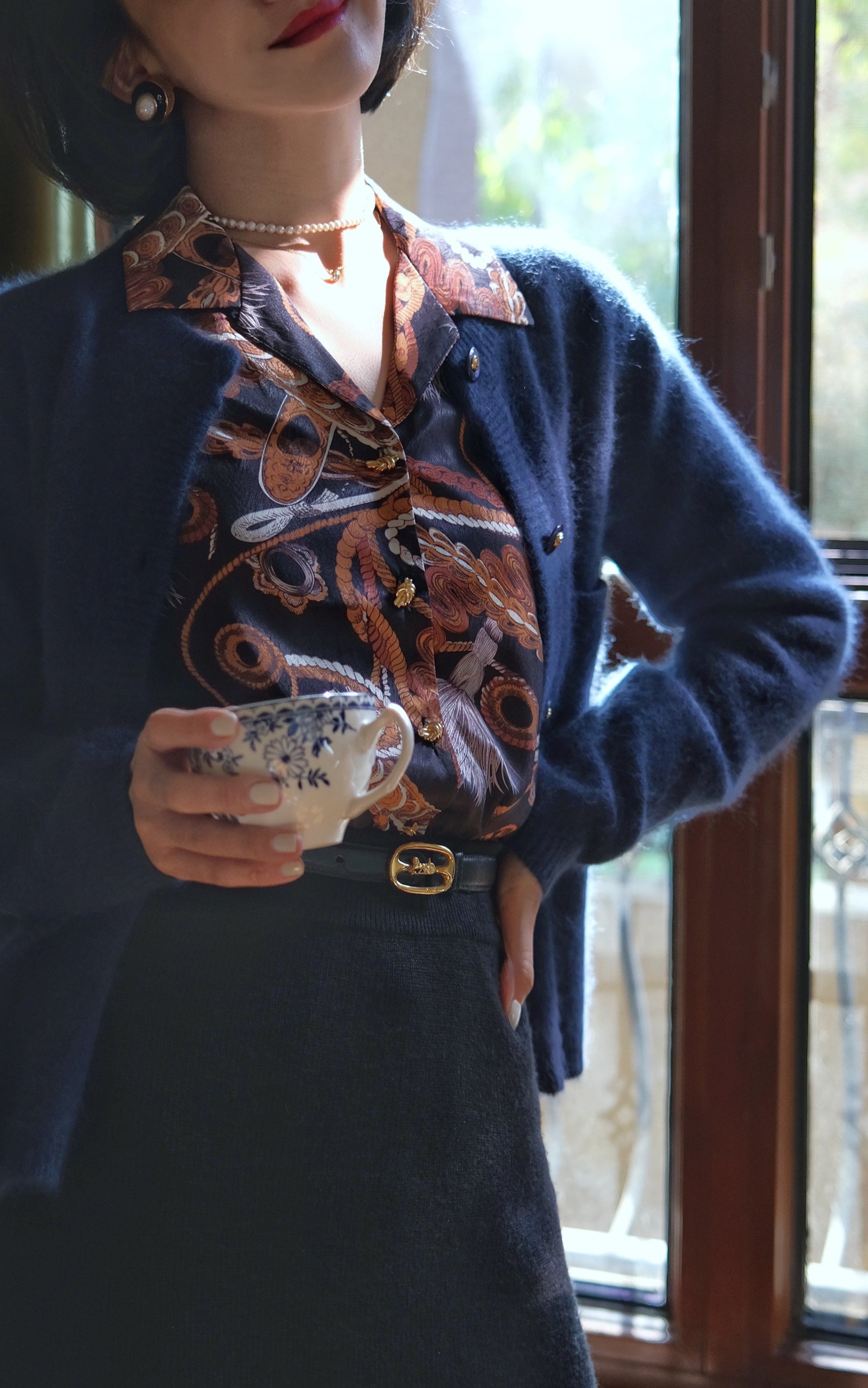 Lady's French Knit Cardigan