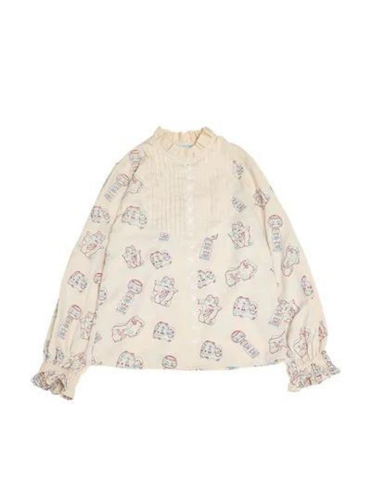 Lace Accordion Pleated Girl’s Shirt【s0000003623】