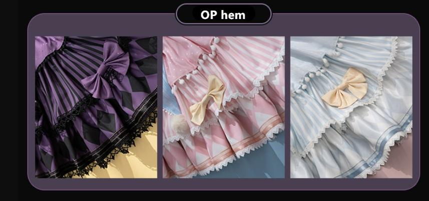 Forest Fluorescent Carps - Ouji Lolita OP Dress Circus Lolita Strip Prince Suit