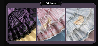 Forest Fluorescent Carps - Ouji Lolita OP Dress Circus Lolita Strip Prince Suit