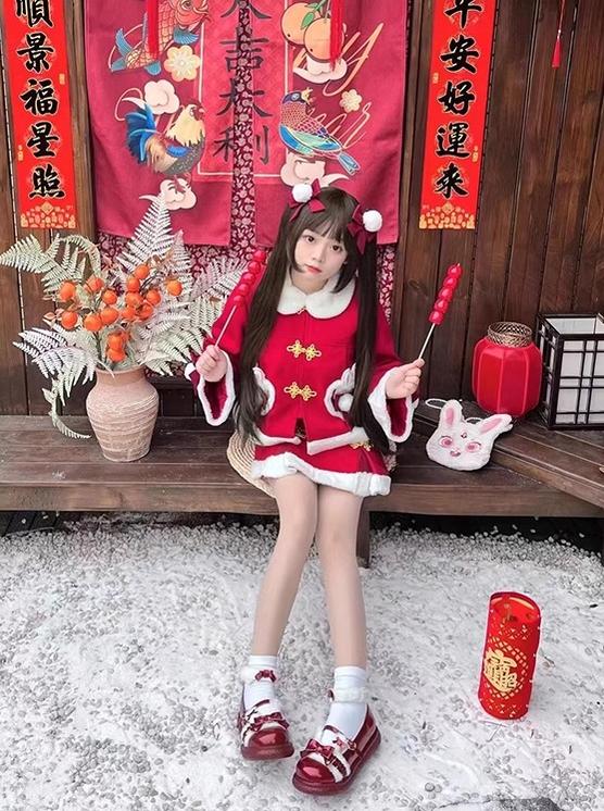 Fairy Godmother - Winter Girly Lolita Shoes Lolita Ankle Strap Shoes