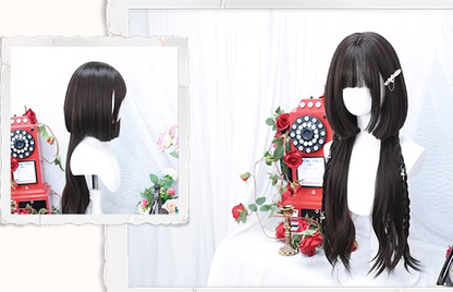 Dalao Home - Sweet  Lolita Hime Cut Long Curly Wig Multicolor