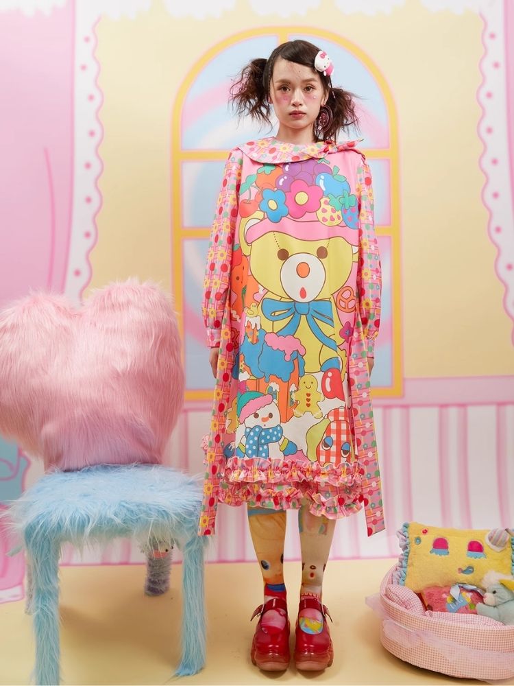 Cute Bear Printed Sweet Dresses【s0000004919】