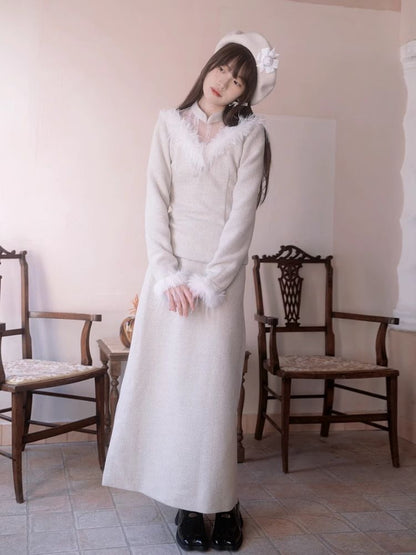 Side Split Long Half Skirt【s0000004902】