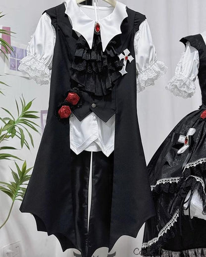 CastleToo - Night Rose - Elegant Ouji Lolita Suits, JSK / Shorts