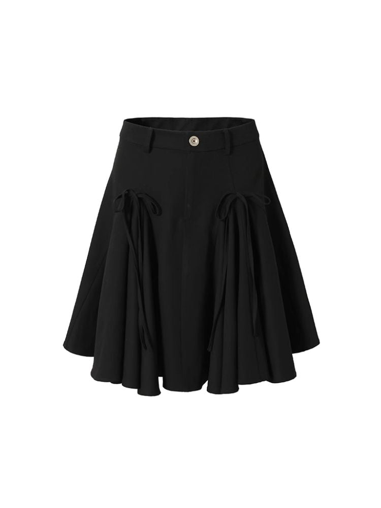 Bow tie pleated skirt【s0000007060】