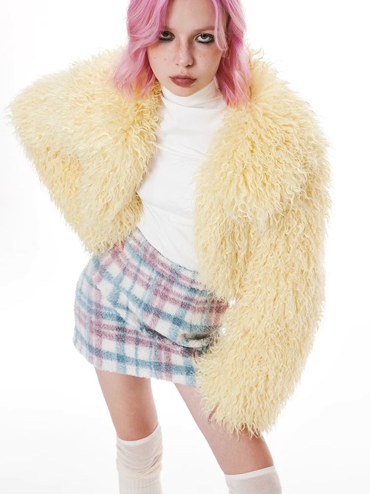 Shaker Color Plaid Red Plaid Half Skirt【s0000004964】