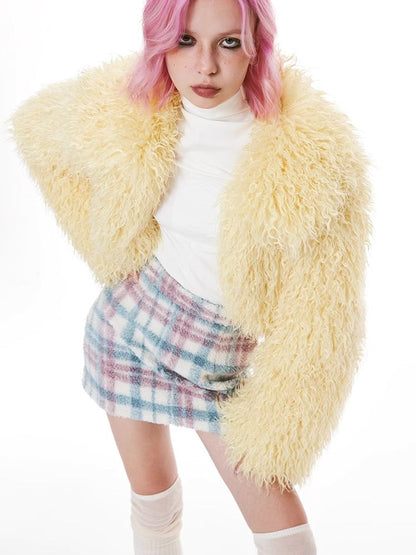 Shaker Color Plaid Red Plaid Half Skirt【s0000004964】