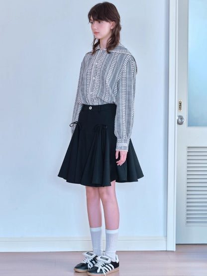 Bow tie pleated skirt【s0000007060】