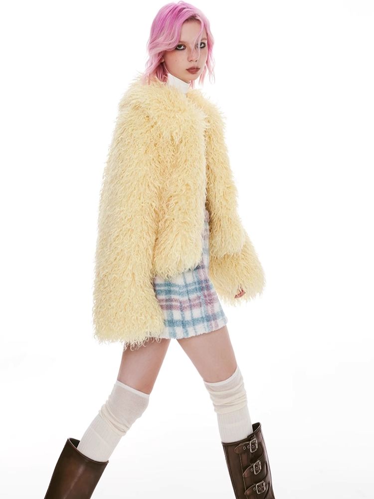 Shaker Color Plaid Red Plaid Half Skirt【s0000004964】