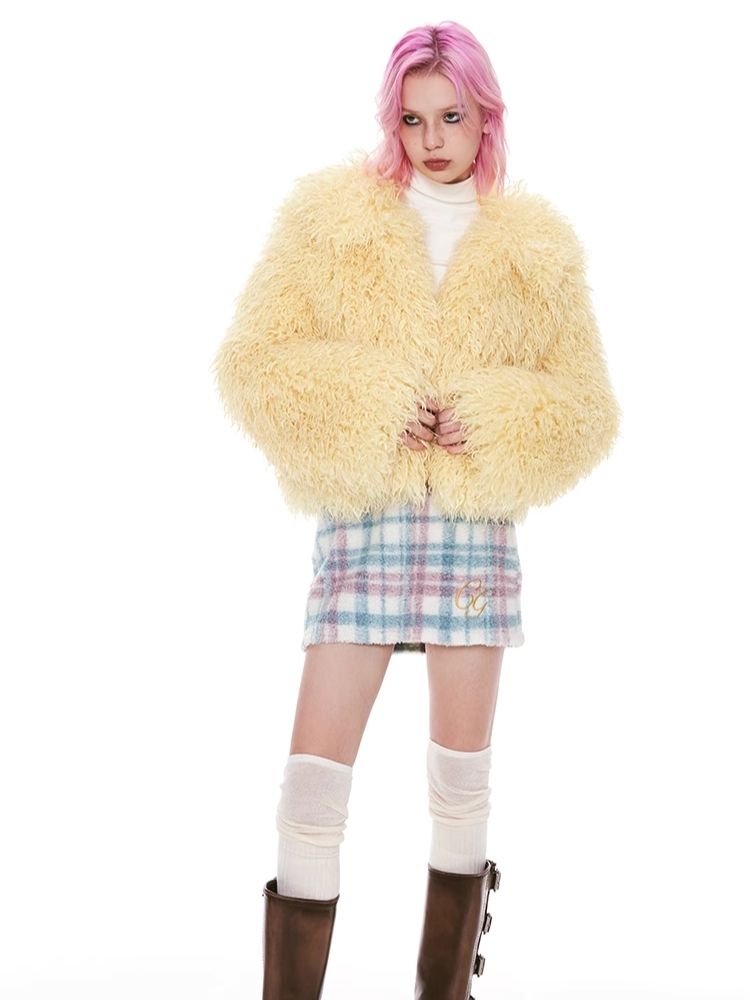 Shaker Color Plaid Red Plaid Half Skirt【s0000004964】